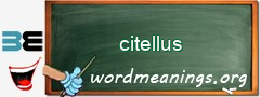 WordMeaning blackboard for citellus